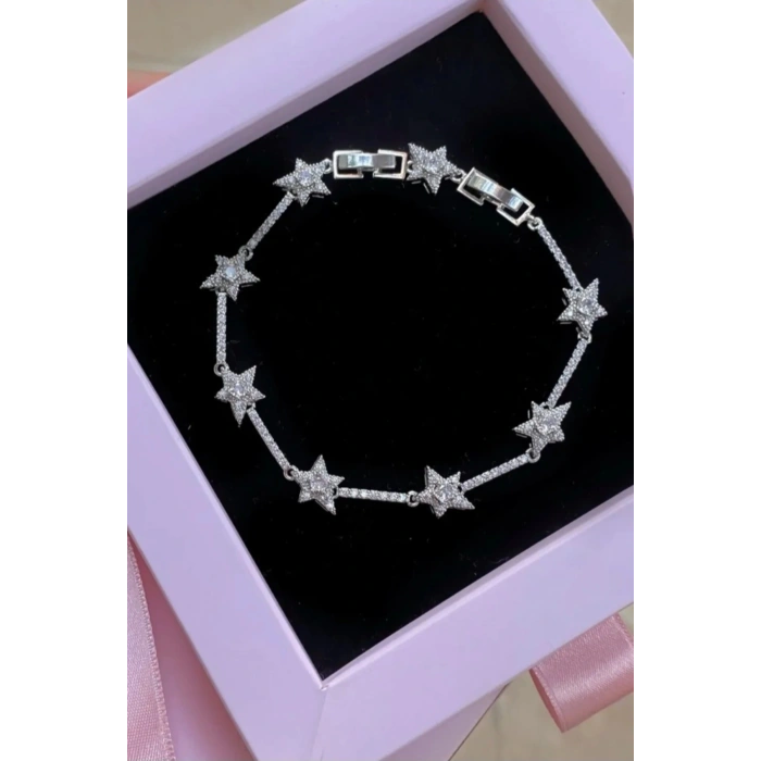 Xuping Özel Seri Taşlı Yıldız Model Künye Bileklik