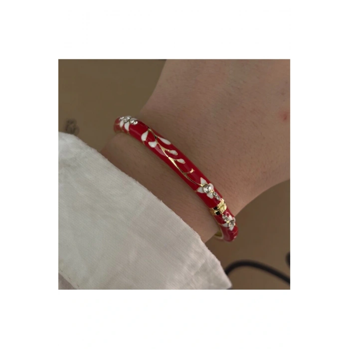 Mineli kelepçe Model Renkli Taşlı Bileklik