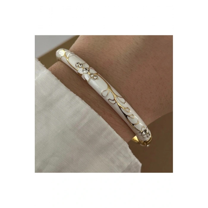 Mineli kelepçe Model Renkli Taşlı Bileklik