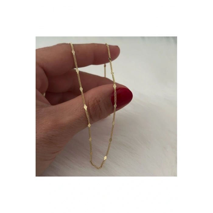 Xuping 14K altın kaplama pul zincir