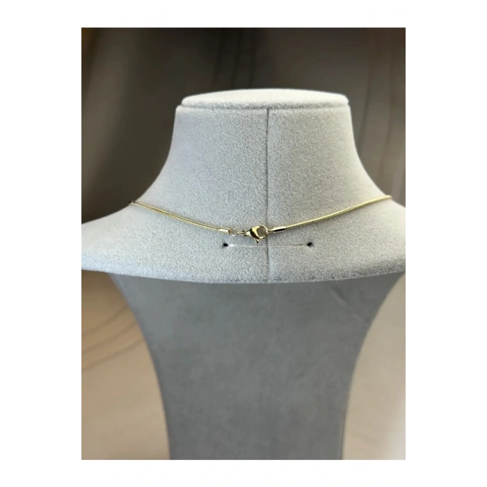 Xuping 14K renkli 70 cm yılan zincir