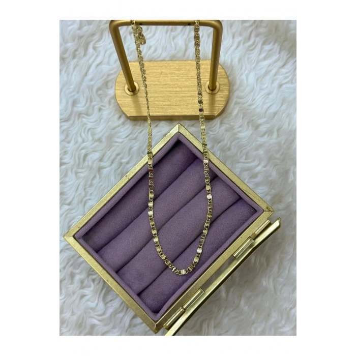 Xuping 14K renk kaplama desenli detay zincir