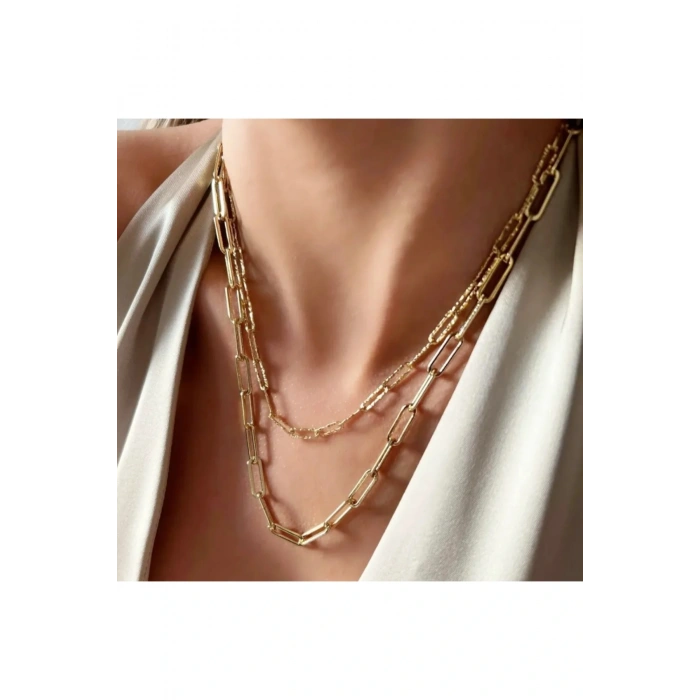 Xuping 14K Kaplama Uzun Ataç Zincir