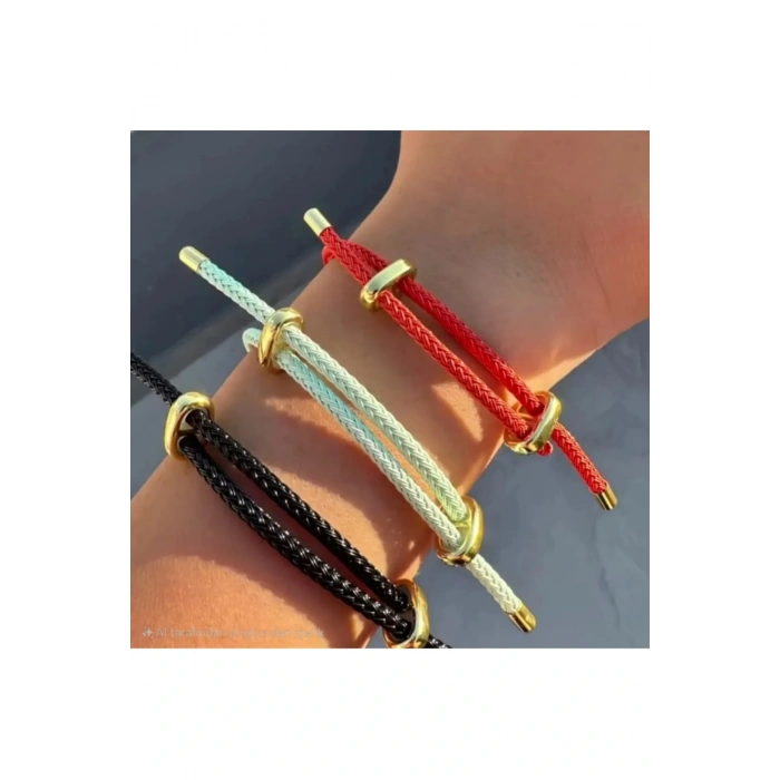 İp Bileklik Ayarlanabilir Model Siyah