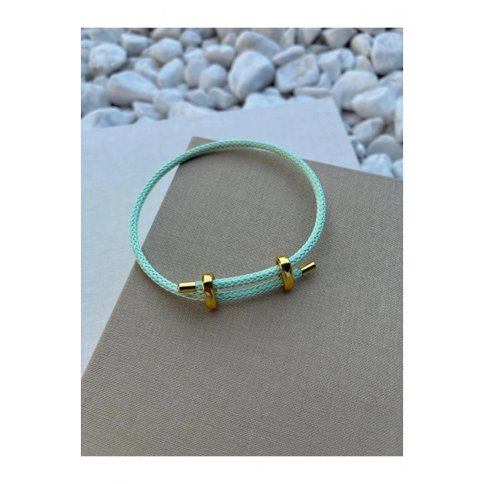 İp Bileklik Ayarlanabilir Model Mint Yeşili