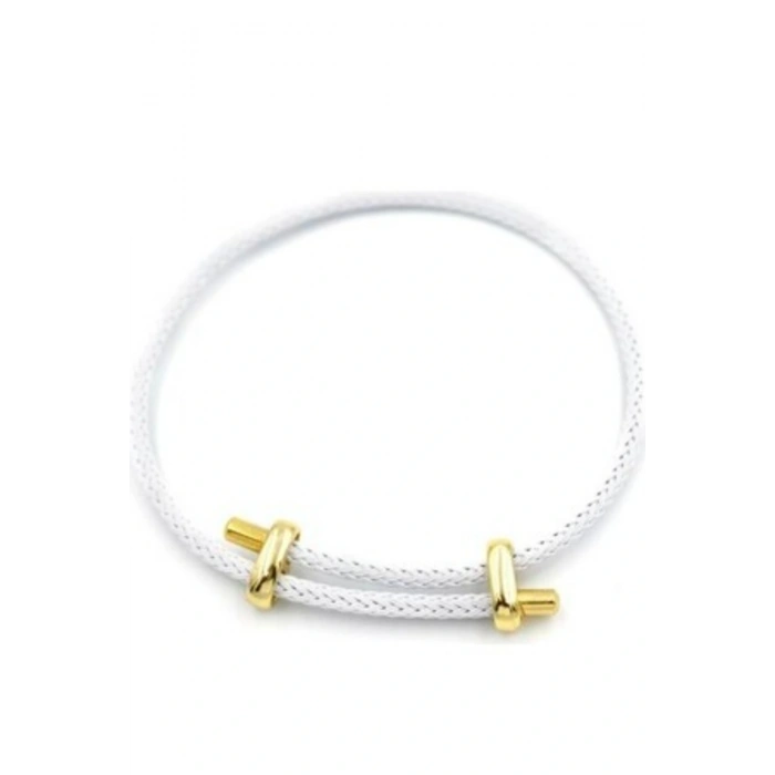 İp Bileklik Ayarlanabilir Model Beyaz