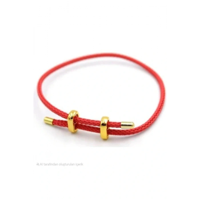 İp Bileklik Ayarlanabilir Model Kırmızı Renk