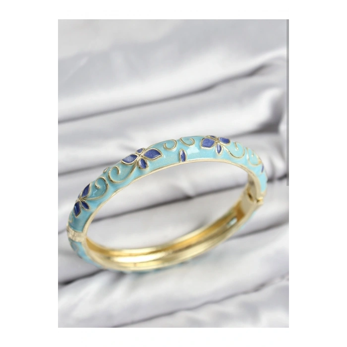 Mineli Mavi Kalın Kelepçe Bilezik