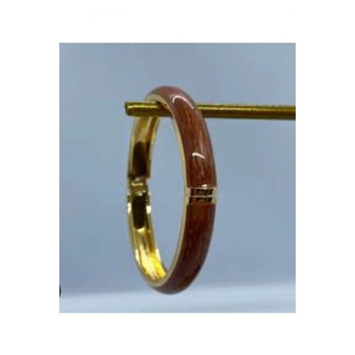 Mineli Mermer Desenli Kahverengi Düz Kelepçe