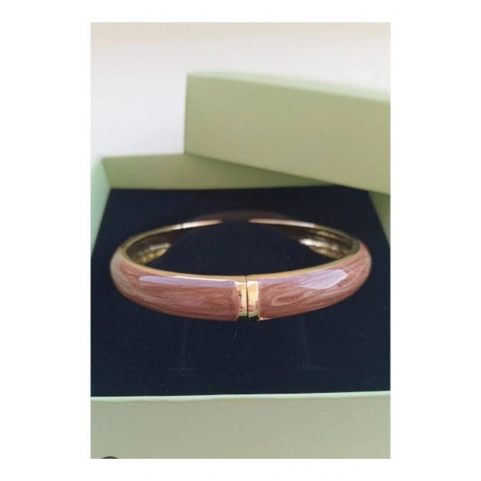 Mineli Mermer Desenli Kahverengi Düz Kelepçe