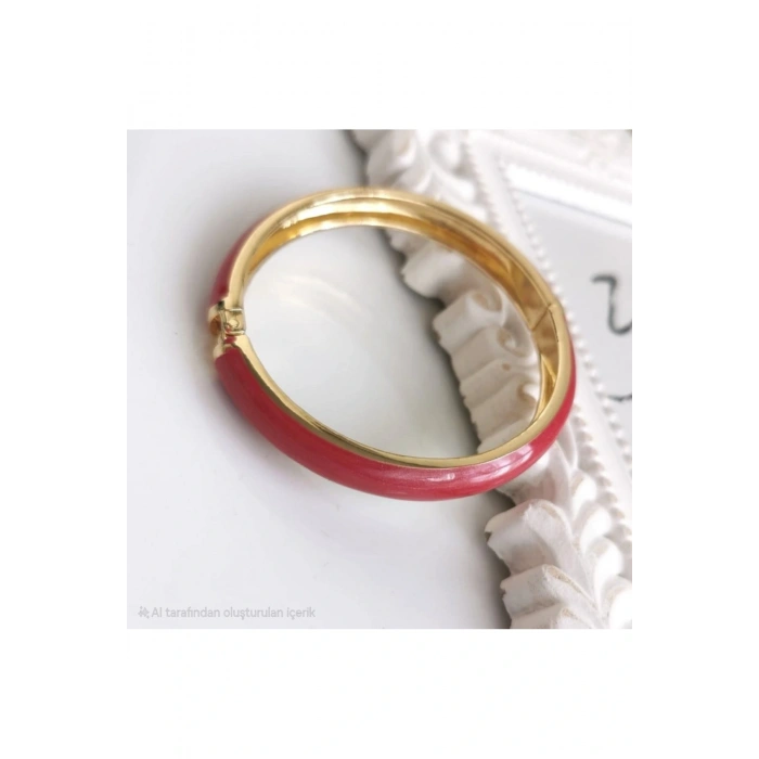 Mineli Mermer Desenli Koyu Pembe Düz Kelepçe