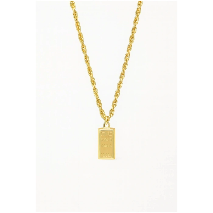 Külçe Gramlık 60cm Zincirli VIP Kaplama Kolye