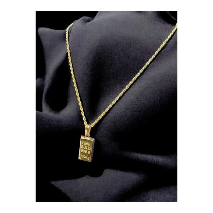 Külçe Gramlık 60cm Zincirli VIP Kaplama Kolye