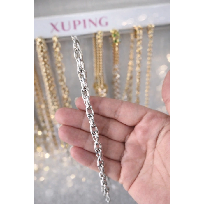 Gümüş Renkli Xuping Zincir Bileklik