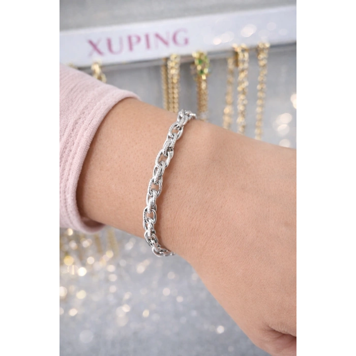 Gümüş Renkli Xuping Zincir Bileklik