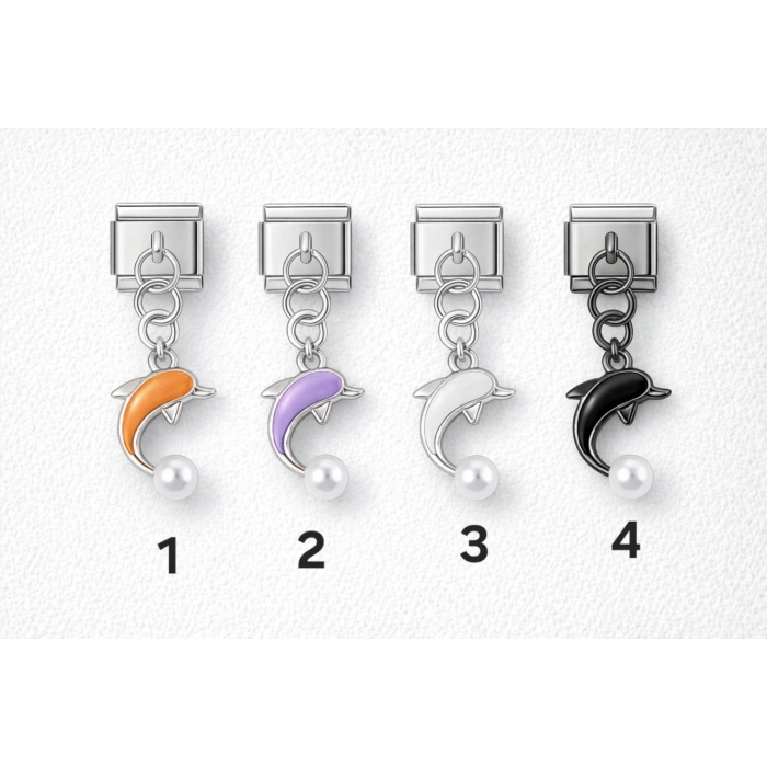 Nomi Dolphin İnci Detaylı Charm Ucu