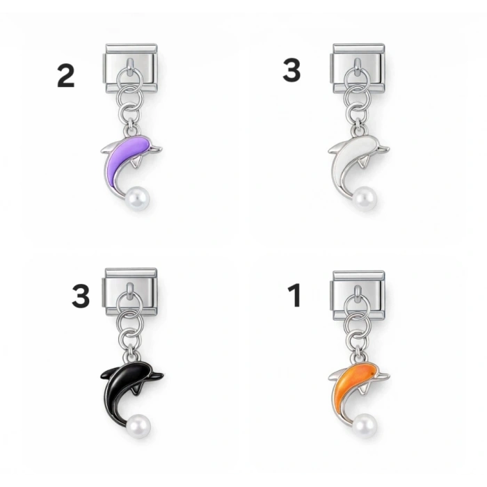 Nomi Dolphin İnci Detaylı Charm Ucu