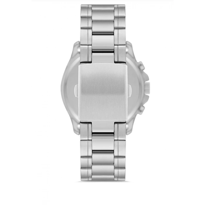 Gümüş Renkli Yeşil Kadran Çelik Erkek Saat