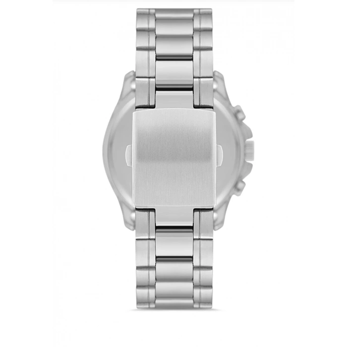 Gümüş Renkli Beyaz Kadranlı Çelik Marka Model Erkek Saat