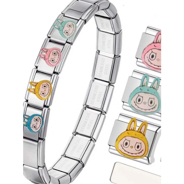 Nomi Charm Tavşan Figürlü Renkli Charm Ucu