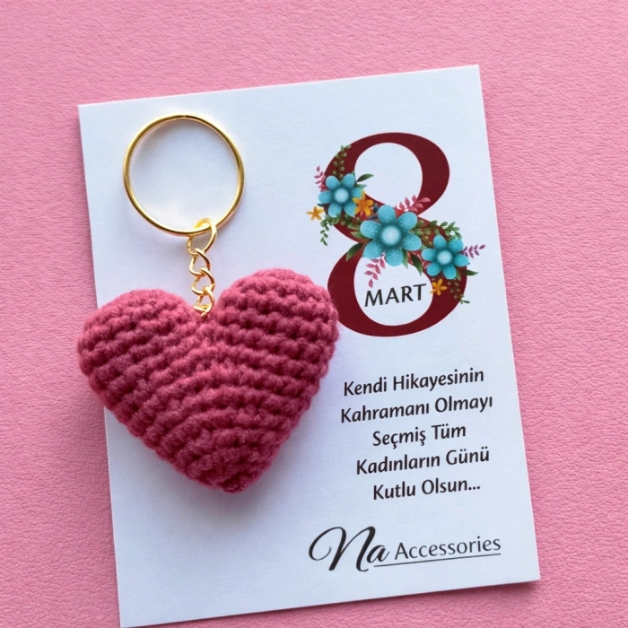 8 Mart Dünya Kadınlar Günü’ne Özel Kalp Anahtarlık