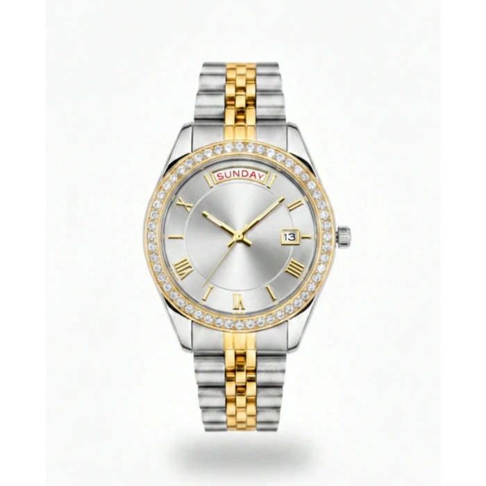 Çift Renkli Lüks Kadın Saat