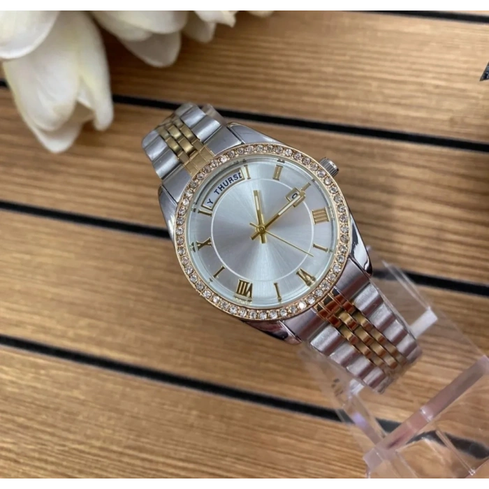 Çift Renkli Lüks Kadın Saat