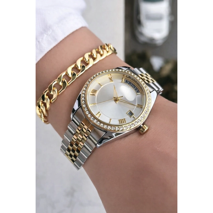 Çift Renkli Lüks Kadın Saat