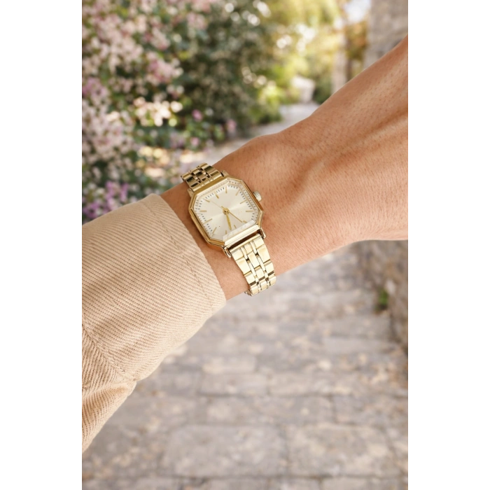 Gold Renkli Klasik Lüks Kadın Kol Saati