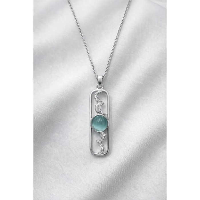 Gümüş Renkli Çelik Su Terazi Kolyesi