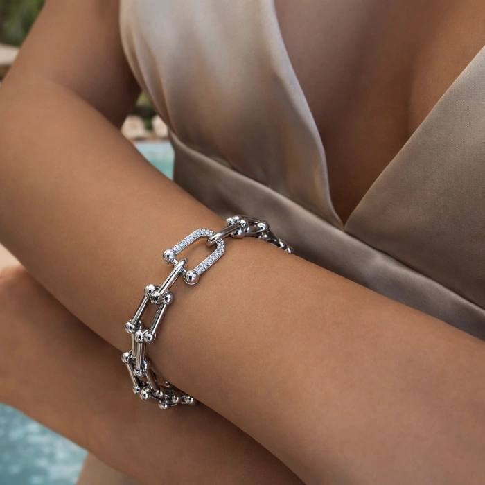 Xuping Gümüş Renk Tasarım Bileklik