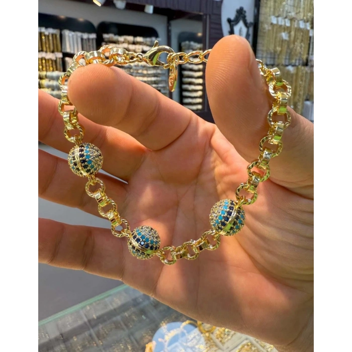 Xuping 14K Kaplama Nazar Boncuğu Bileklik