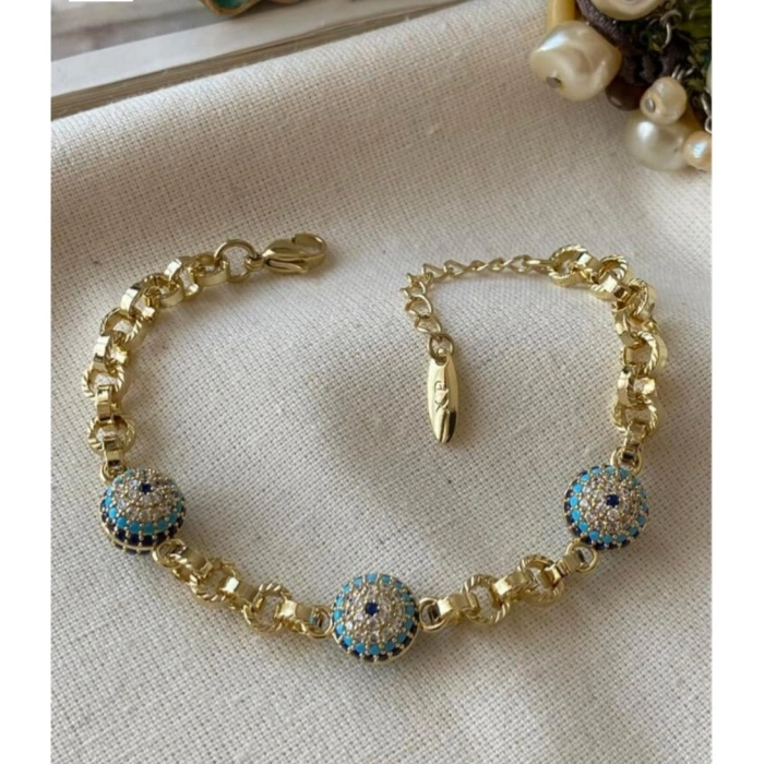 Xuping 14K Kaplama Nazar Boncuğu Bileklik