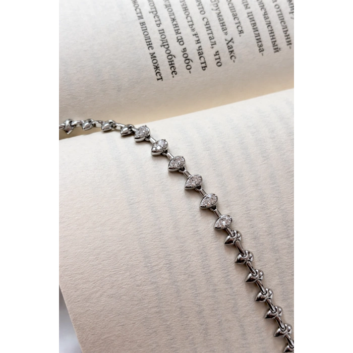 Xuping Damla Model Taşlı Gümüş Renk Bileklik