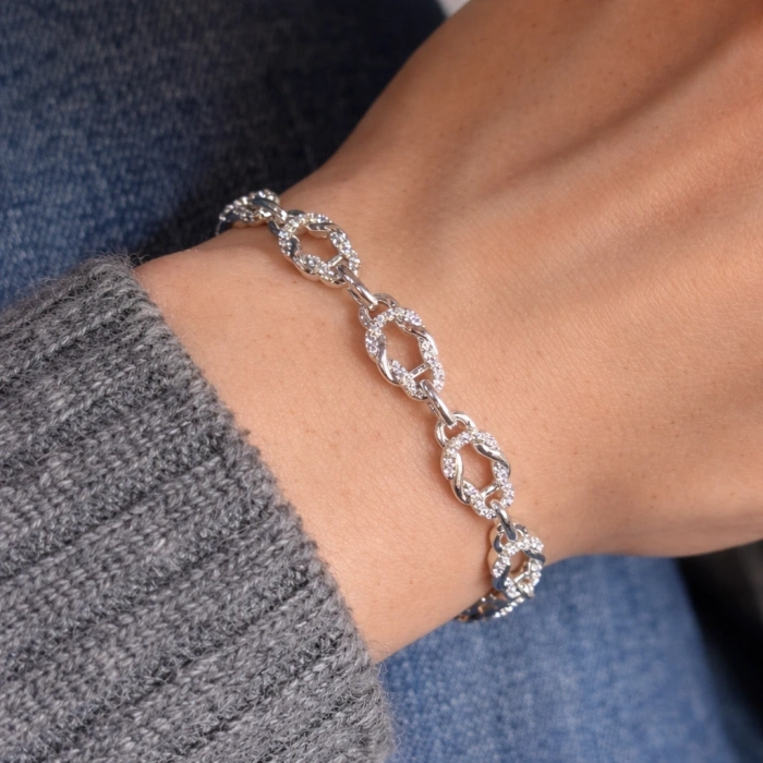 Xuping Gümüş Renkli Düğüm Model Bileklik