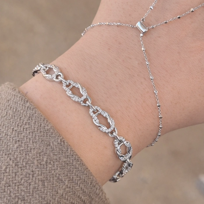 Xuping Gümüş Renkli Düğüm Model Bileklik