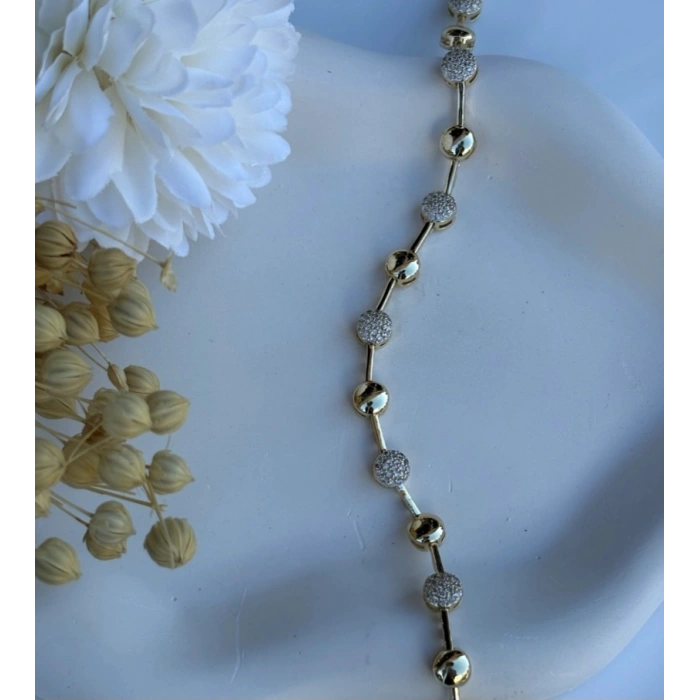 Xuping Taş Detay Dorika Toplu Gold Renk Bileklik