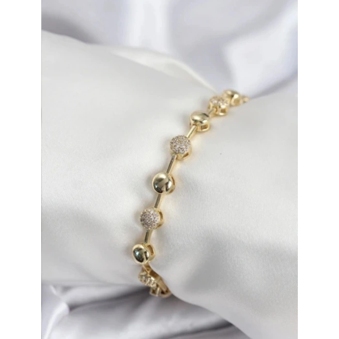 Xuping Taş Detay Dorika Toplu Gold Renk Bileklik