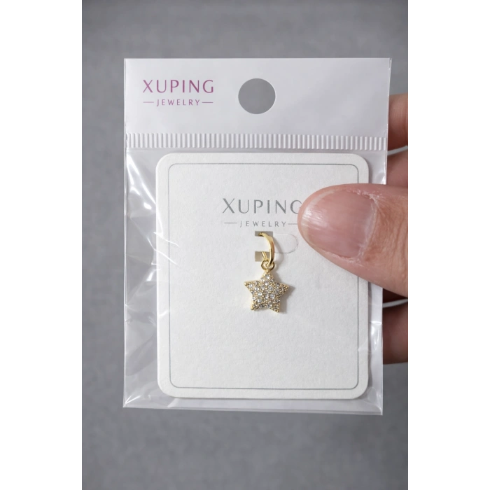 Xuping Taşlı Yıldız Kolye Ucu 14K Altın Kaplama
