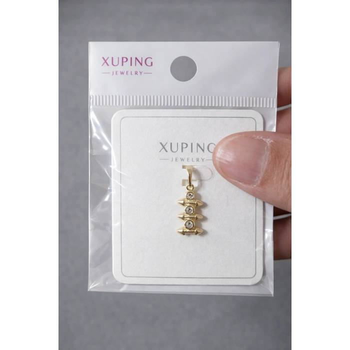 Xuping Taşlı Modern Ok Detay Kolye Ucu 14K Kaplama