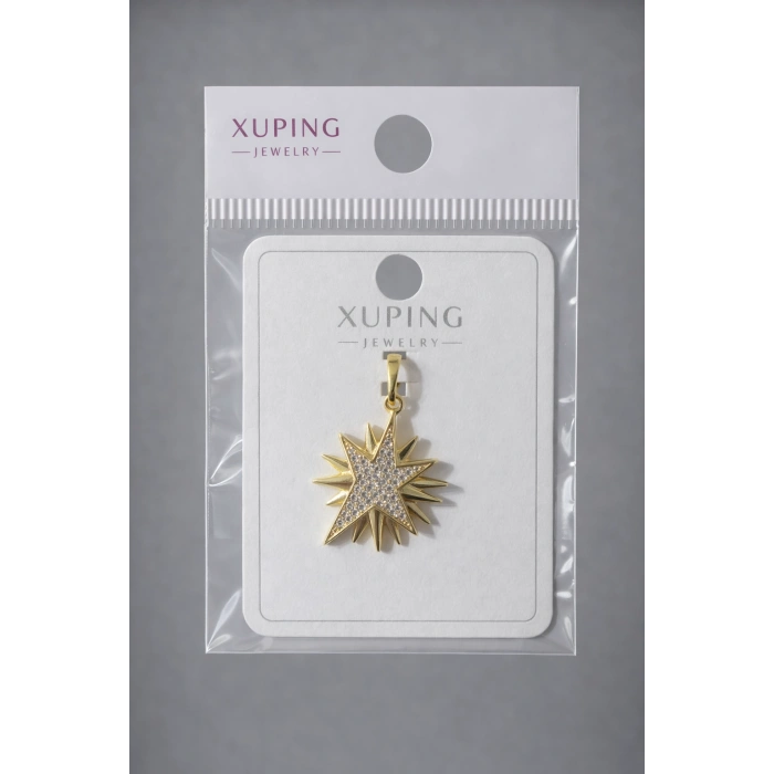 Xuping 14K Kaplama Yıldız Model Taşlı Kolye Ucu