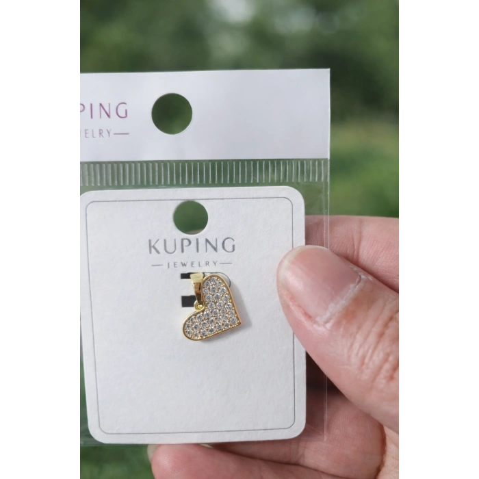 Xuping 14K Kaplama Kalp Model Taşlı Kolye Ucu