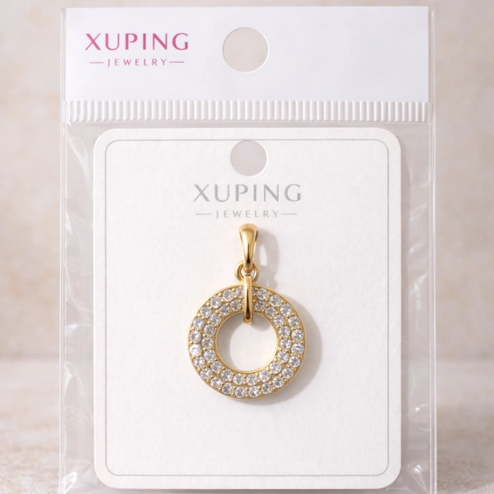 Xuping 14K Kaplama Taşlı Halka Kolye Ucu