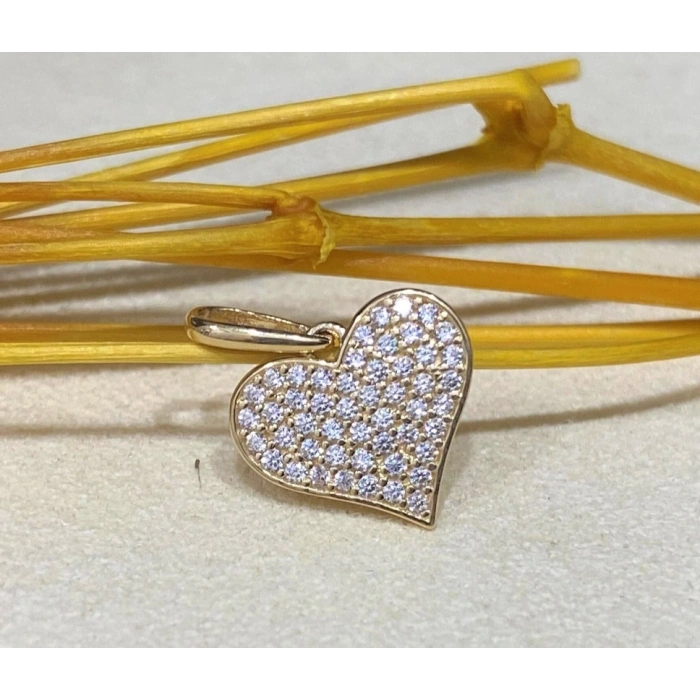 Xuping 14K Kaplama Kalp Model Taşlı Kolye Ucu