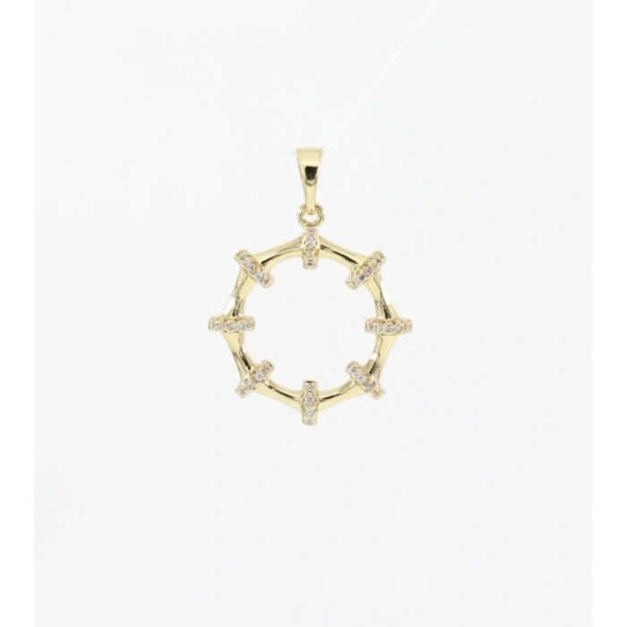 Xuping Taşlı Halka Detay Kolye Ucu 14K Kaplama