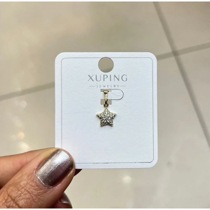 Xuping Taşlı Yıldız Kolye Ucu 14K Altın Kaplama