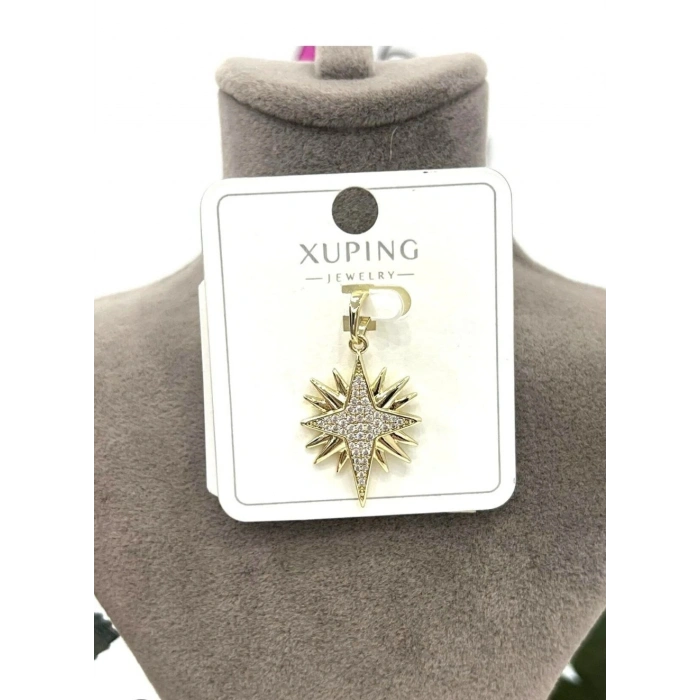 Xuping 14K Kaplama Yıldız Model Taşlı Kolye Ucu