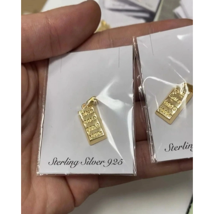 Gold Renkli Çelik Gram Altın Görünümlü Kolye Ucu