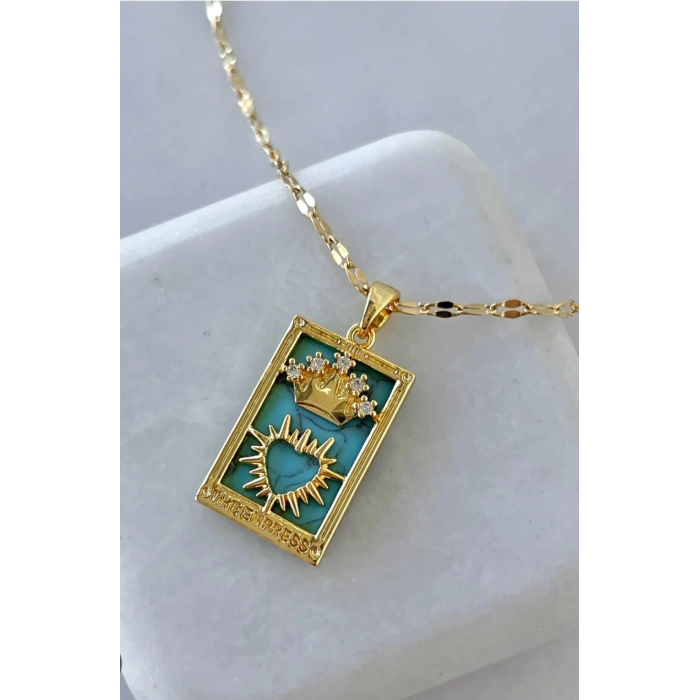 Empress Kraliçe Tarot Çelik Kolye