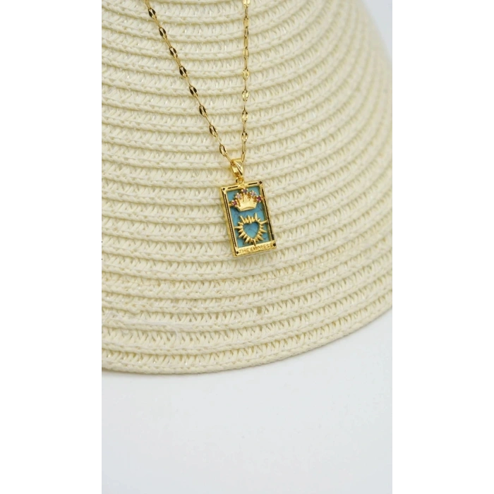 Empress Kraliçe Tarot Çelik Kolye